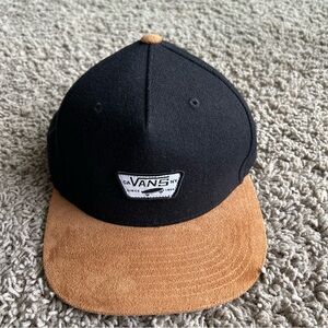 Vans Snapback Cap Black Suede OS Adjustable Embroidered The Natural Starter Hat
